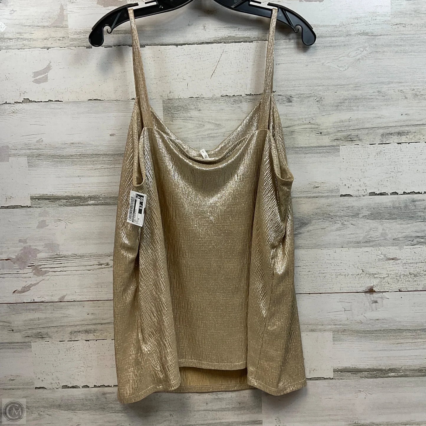 Top Sleeveless By Maurices In Gold, Size: 1x
