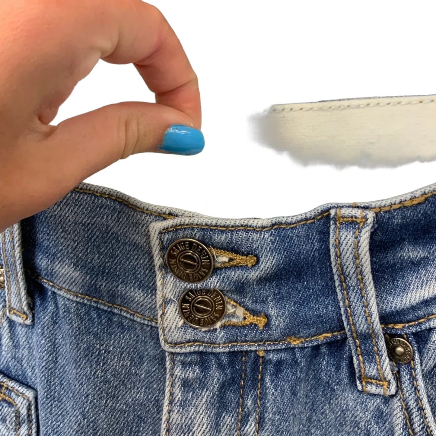 Jeans Wide Leg By Saige In Blue Denim, Size: 10