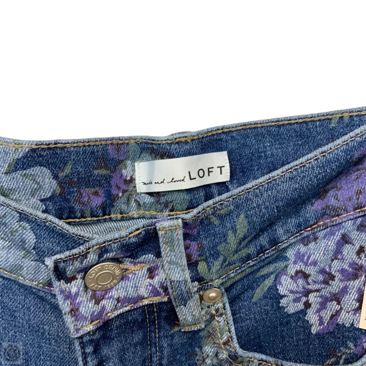 Jeans Wide Leg By Loft In Blue Denim, Size: 0