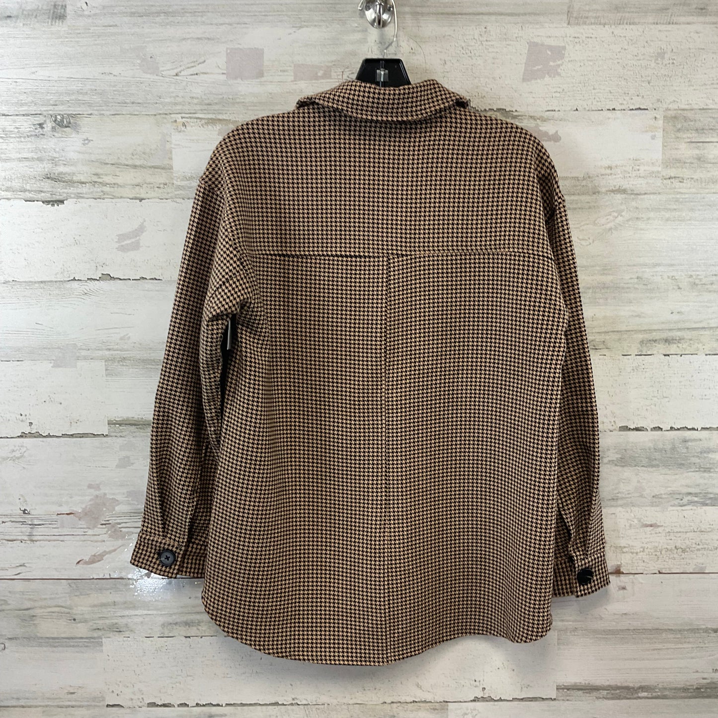 Jacket Shirt By Current Air In Brown, Size: Xs