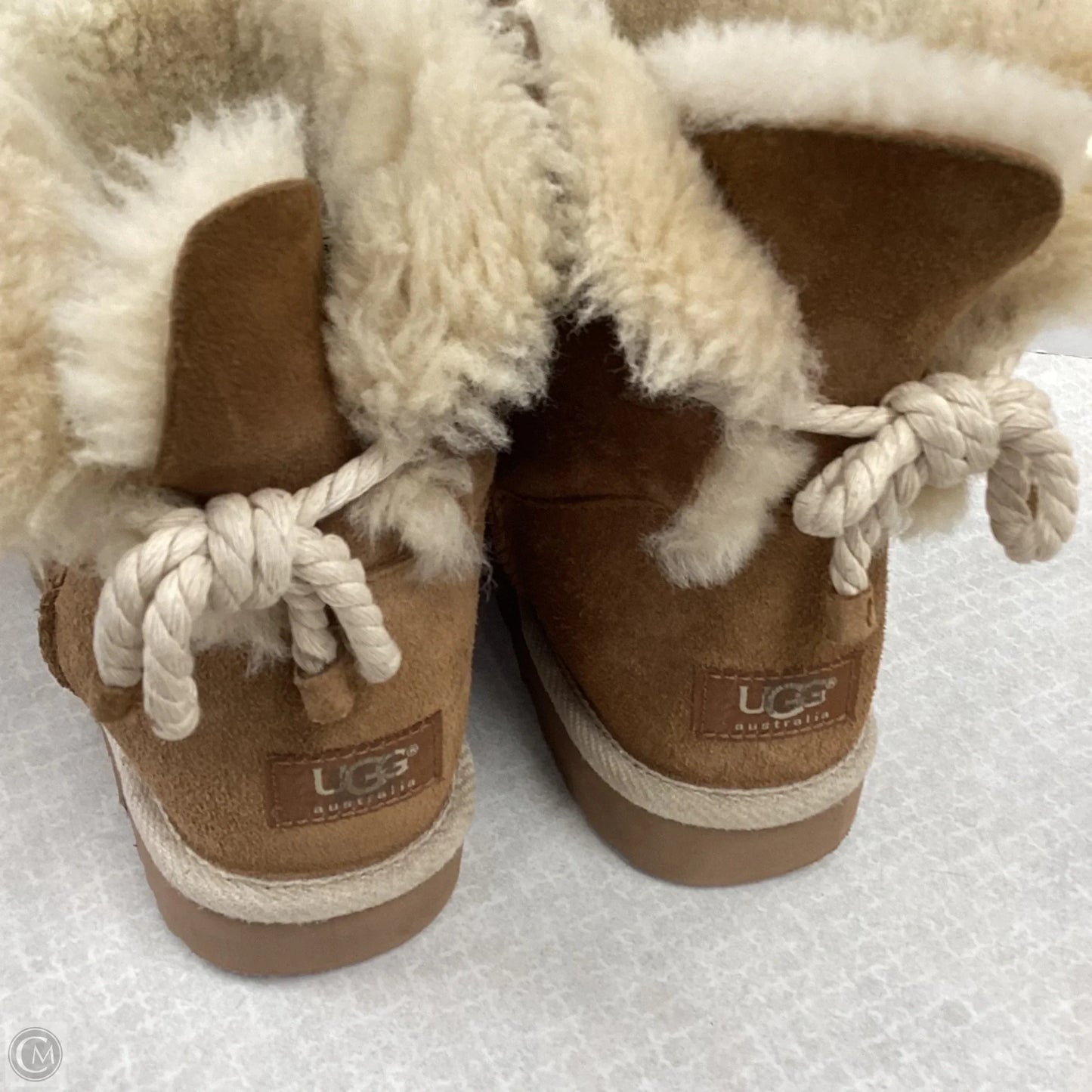Boots Ankle Flats By Ugg In Brown, Size: 9