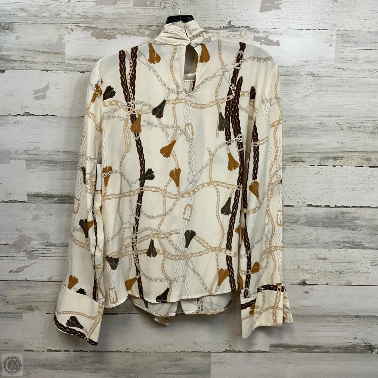 Top Long Sleeve By Nine West Apparel In Brown, Size: M