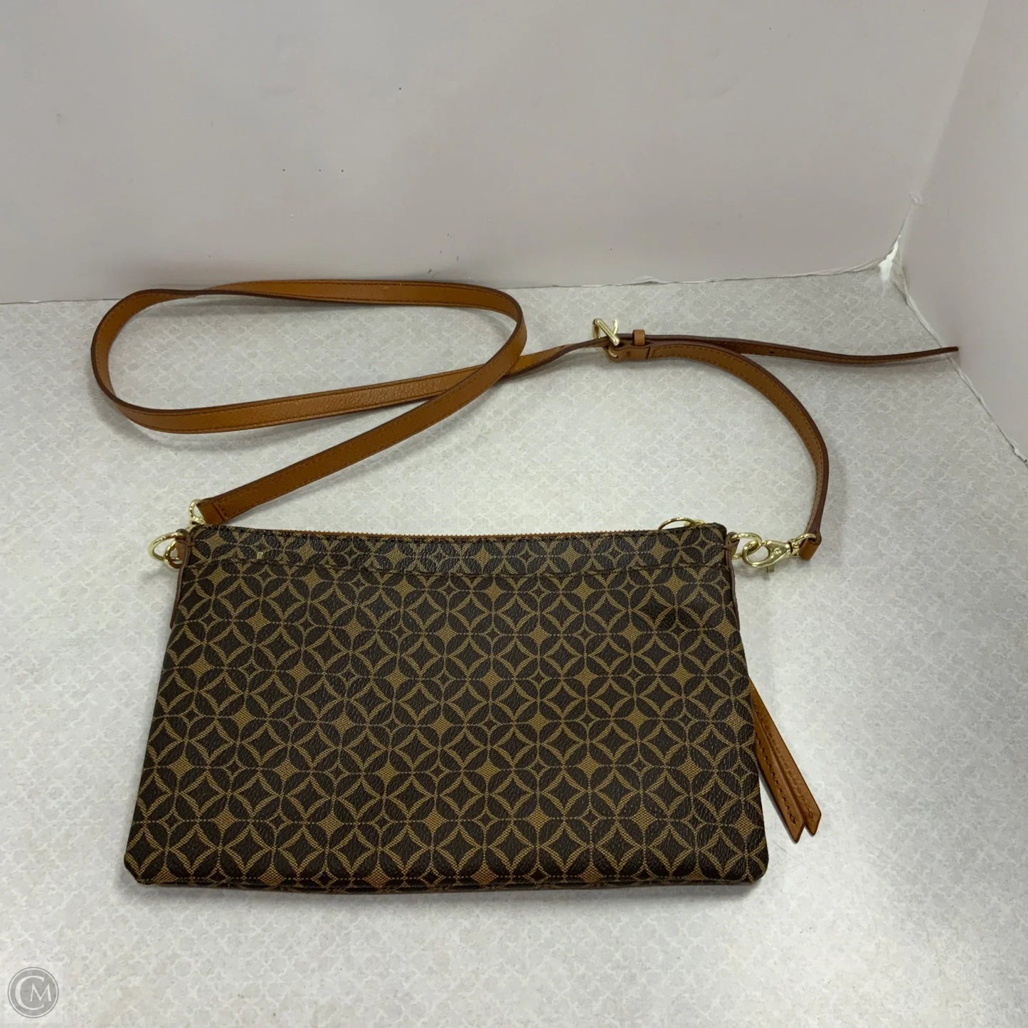 Crossbody Leather By Fossil, Size: Medium