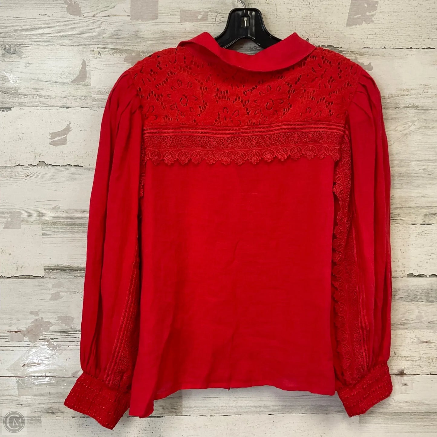 Blouse Designer By Alice + Olivia In Red, Size: L