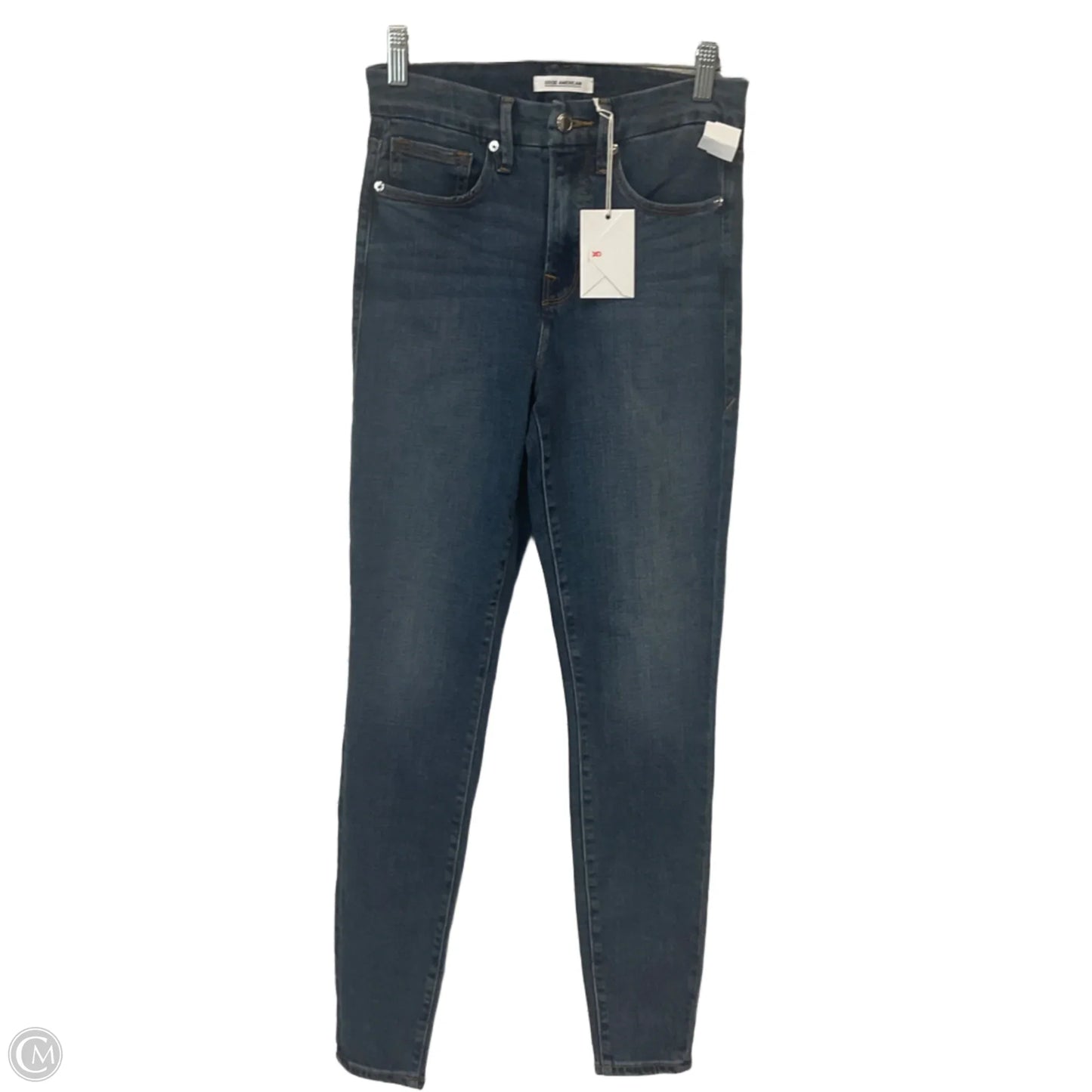 Jeans Skinny By Good American In Blue Denim, Size: 4