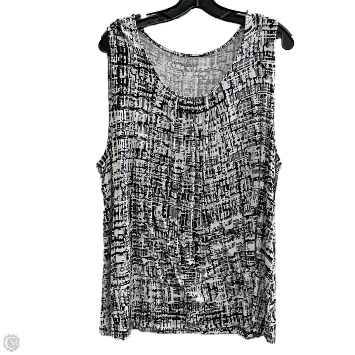 Top Sleeveless Basic By Croft And Barrow In Black, Size: 2x