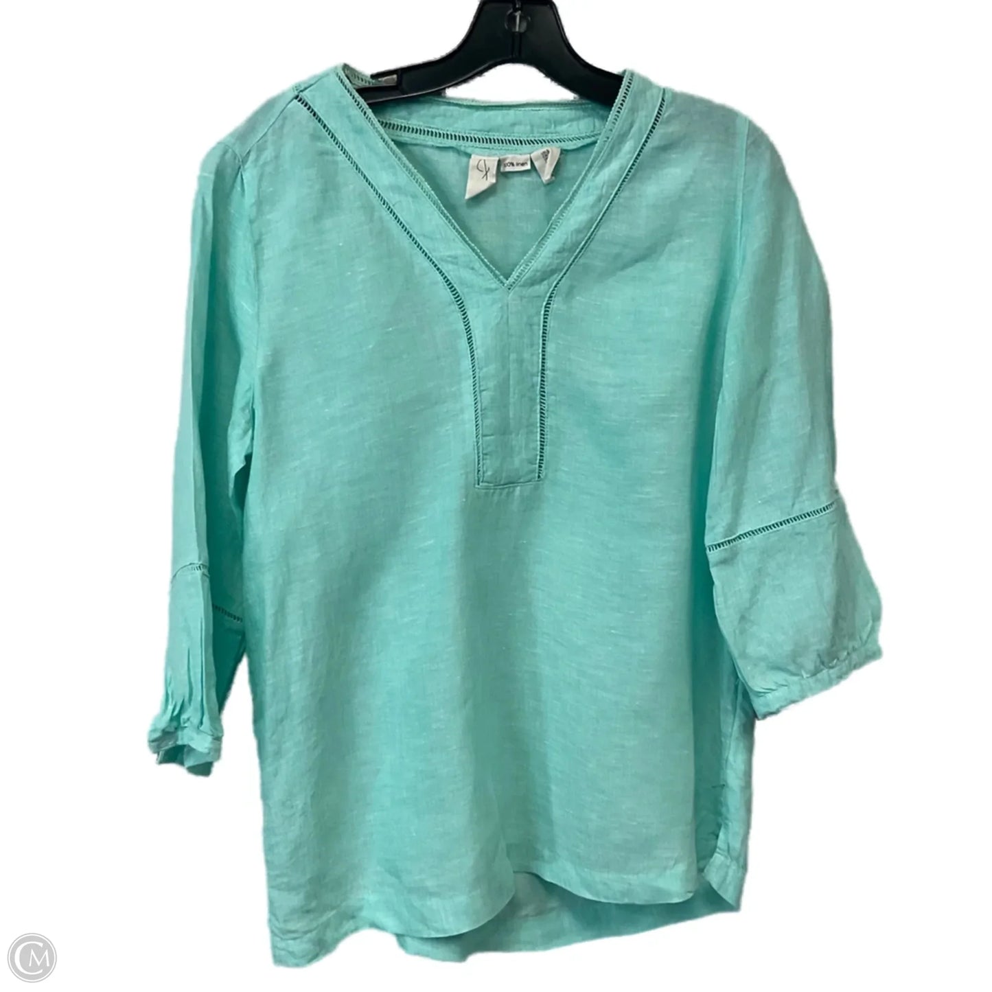 Top 3/4 Sleeve By Joie In Green, Size: S