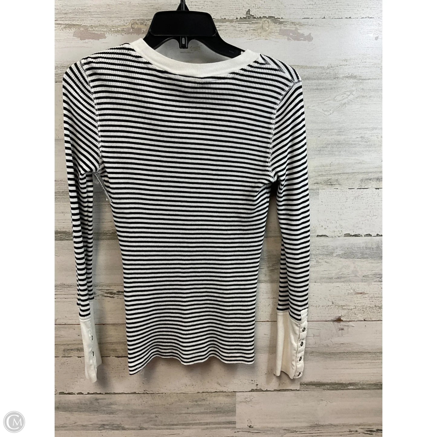 Top Long Sleeve By Sundance In Black & White, Size: S