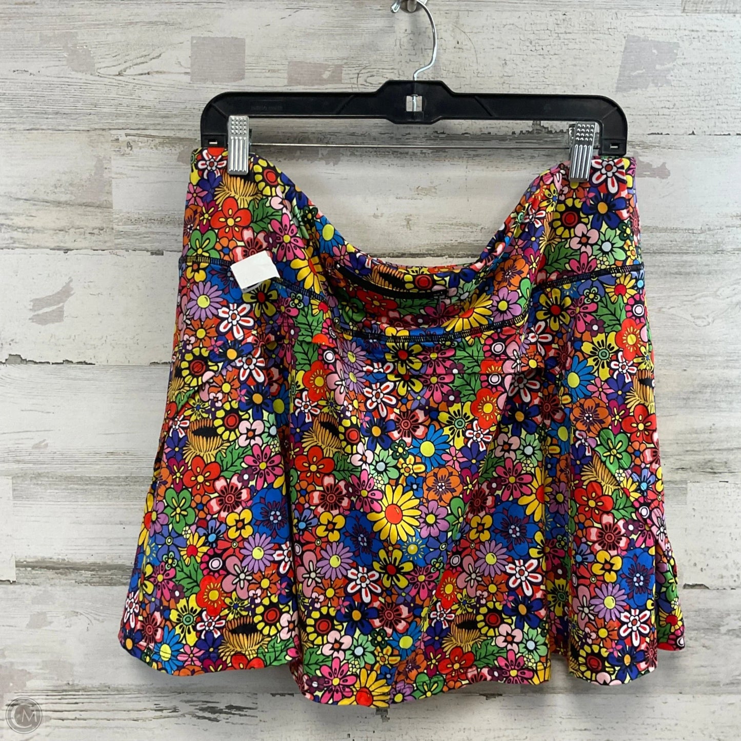 Skort By FULBELLE In Floral Print, Size: 2x