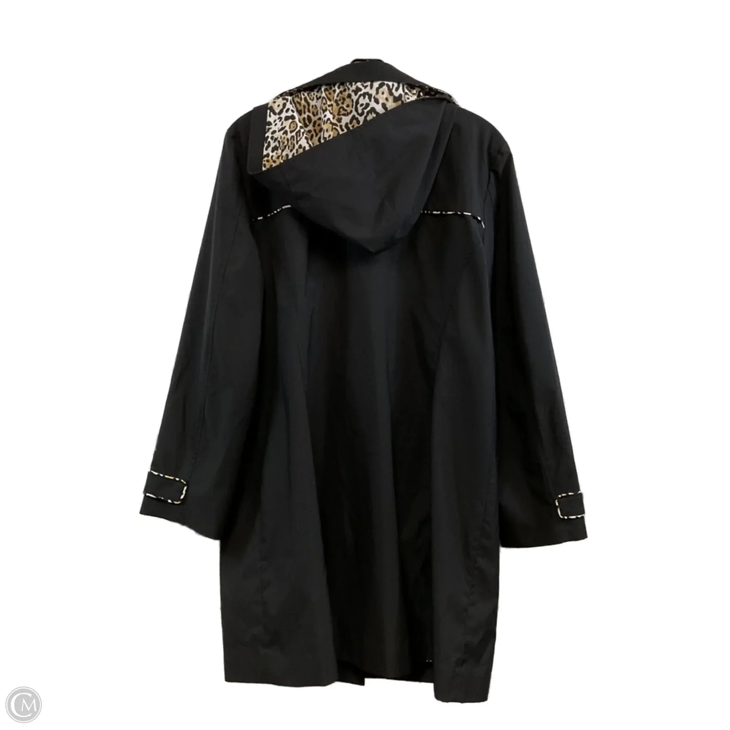 Coat Trench Coat By Chicos In Black, Size: Xl