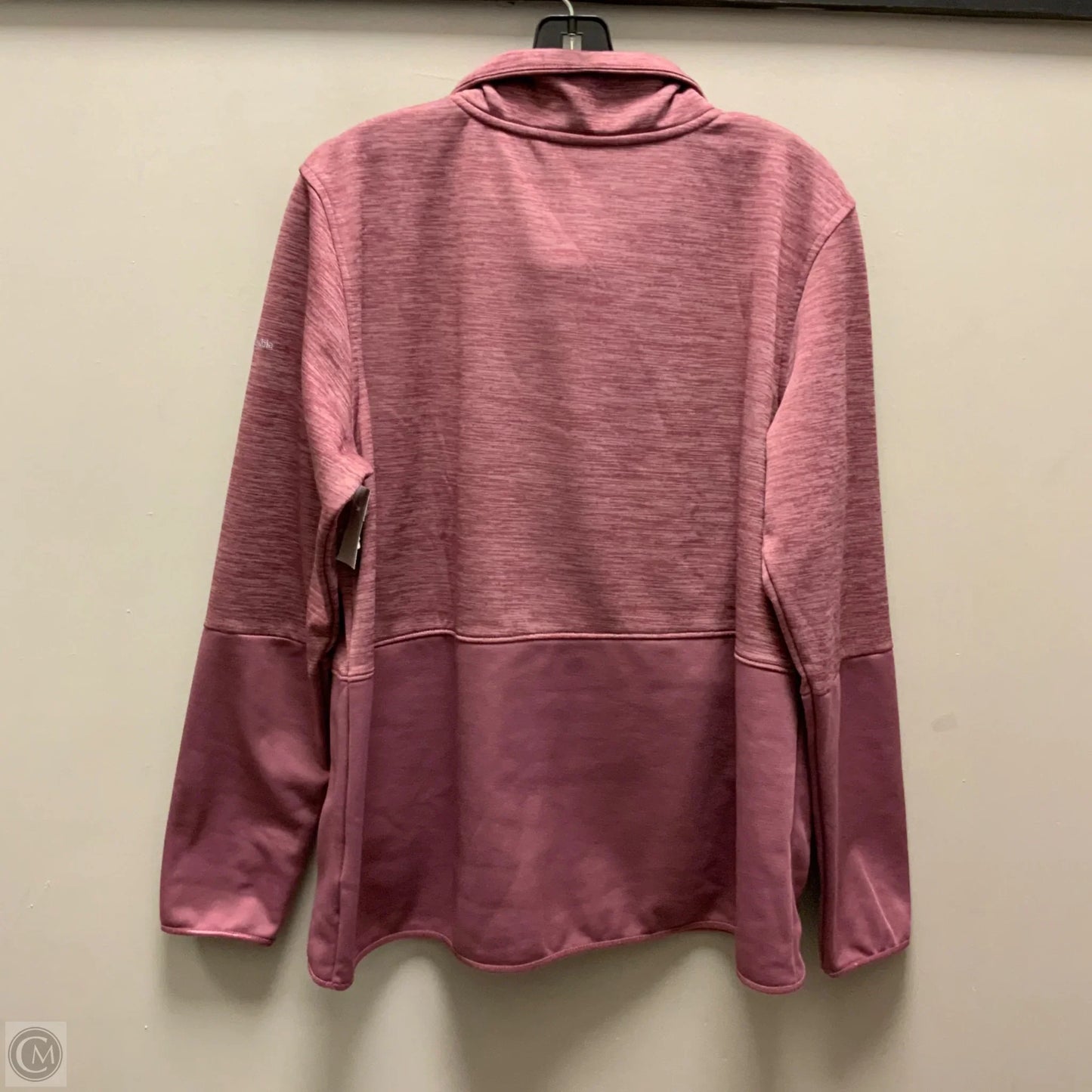 Athletic Top Long Sleeve Collar By Columbia In Maroon, Size: Xl
