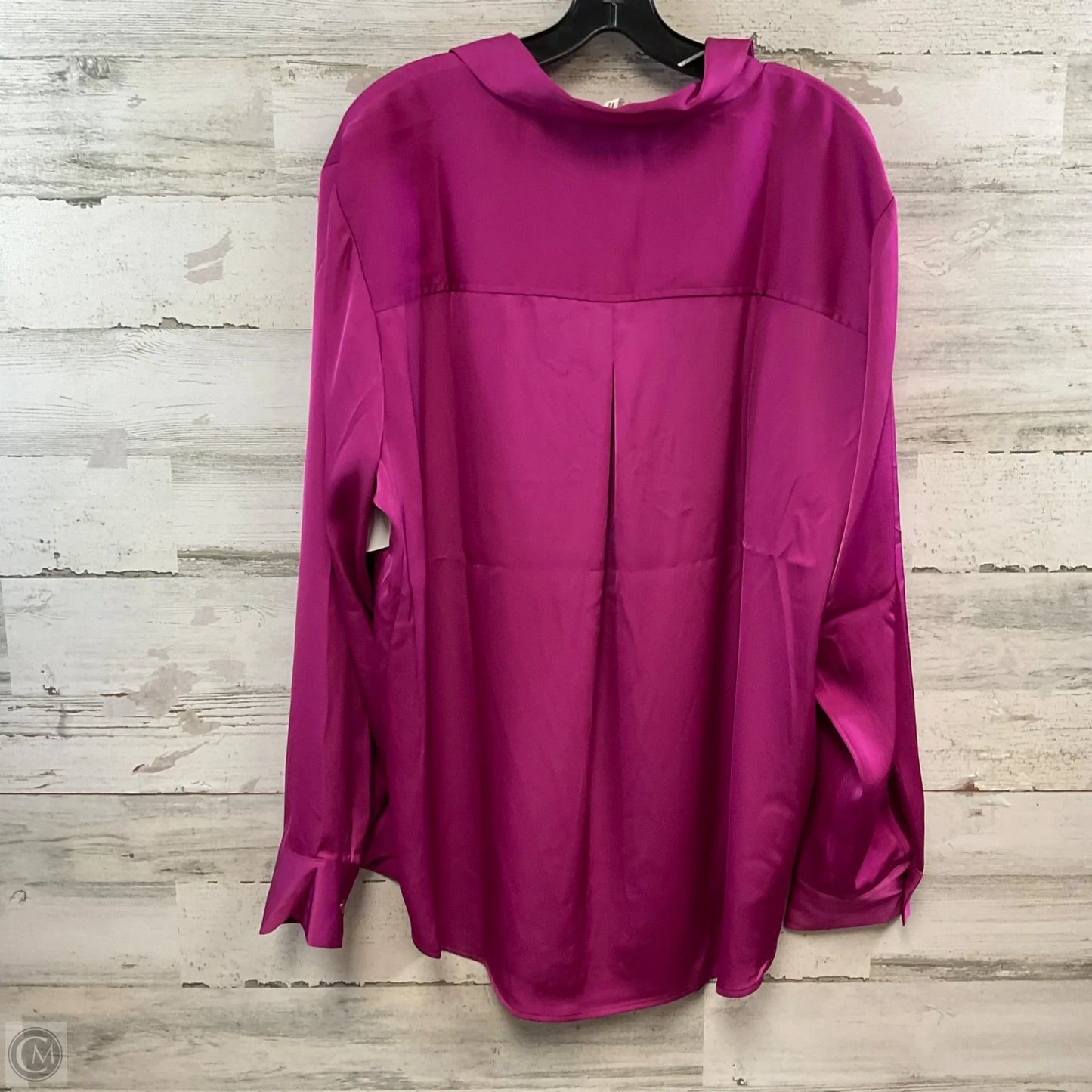 Blouse Long Sleeve By Maurices In Pink, Size: Xxl