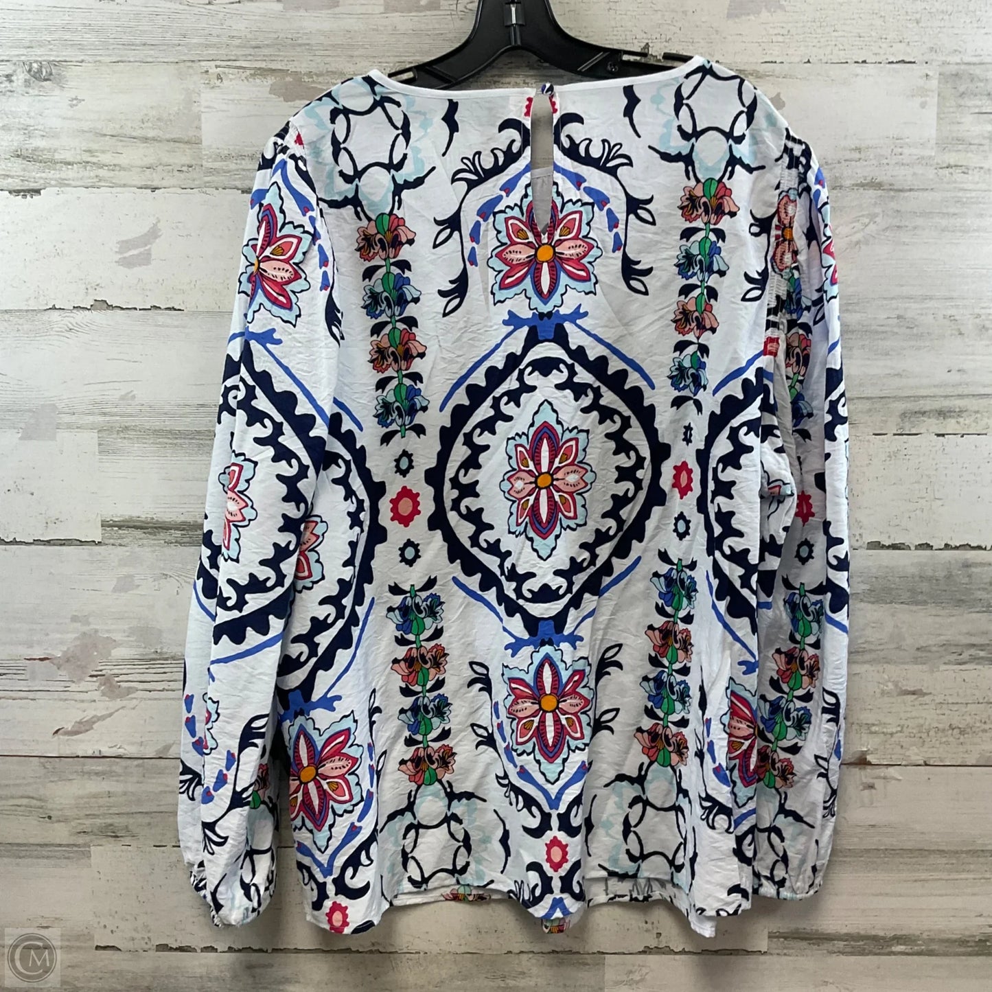 Top Long Sleeve By Lane Bryant In White, Size: 2x