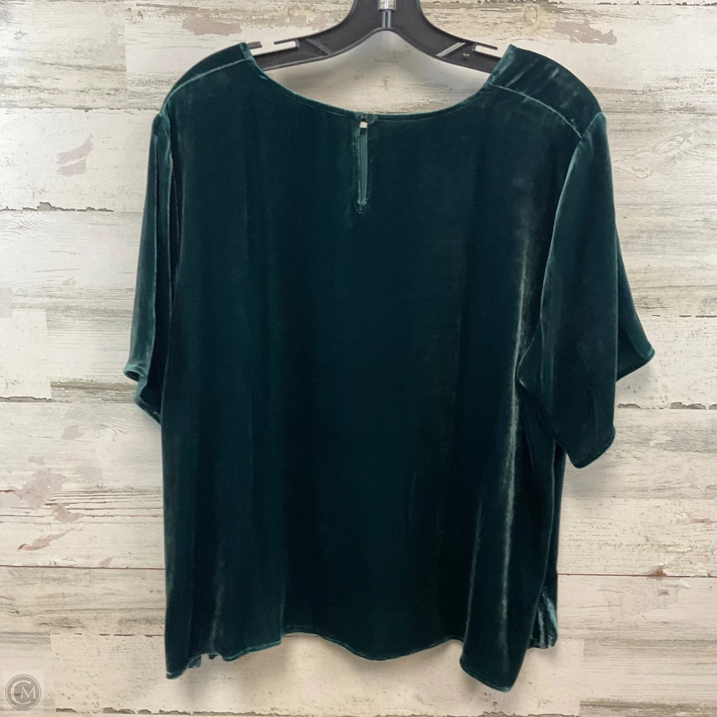 Top Short Sleeve By Eileen Fisher In Green, Size: 1x