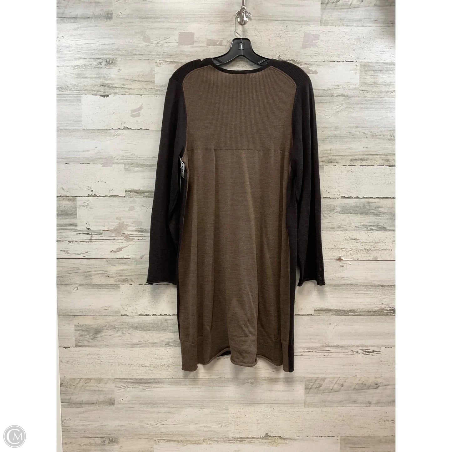 Dress Sweater By Eileen Fisher In Brown, Size: L