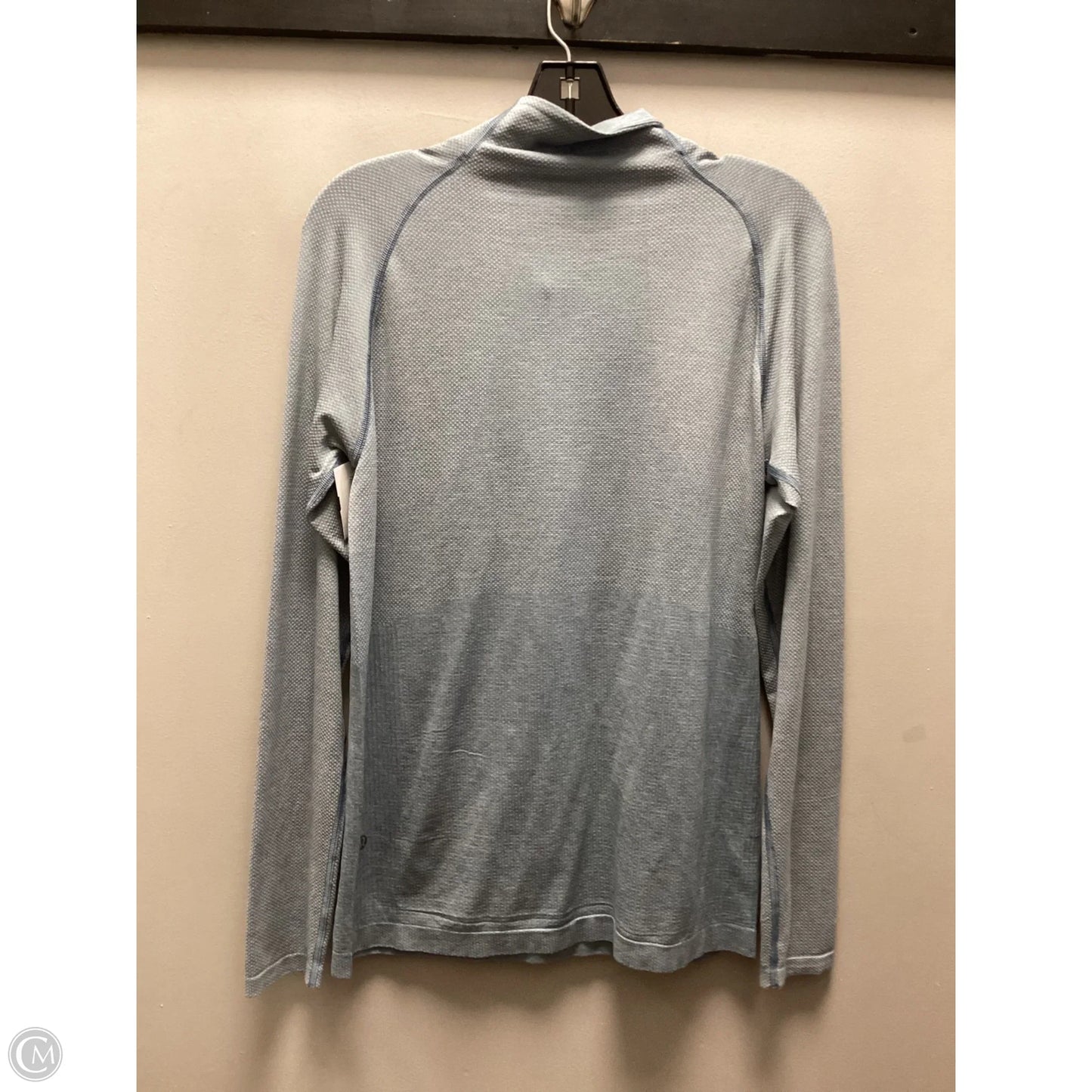 Athletic Top Long Sleeve Collar By Lululemon In Blue, Size: S