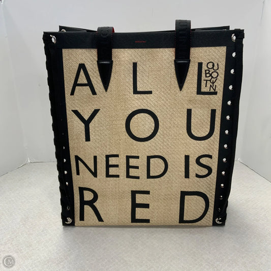 Handbag Luxury Designer By Christian Louboutin, Size: Large