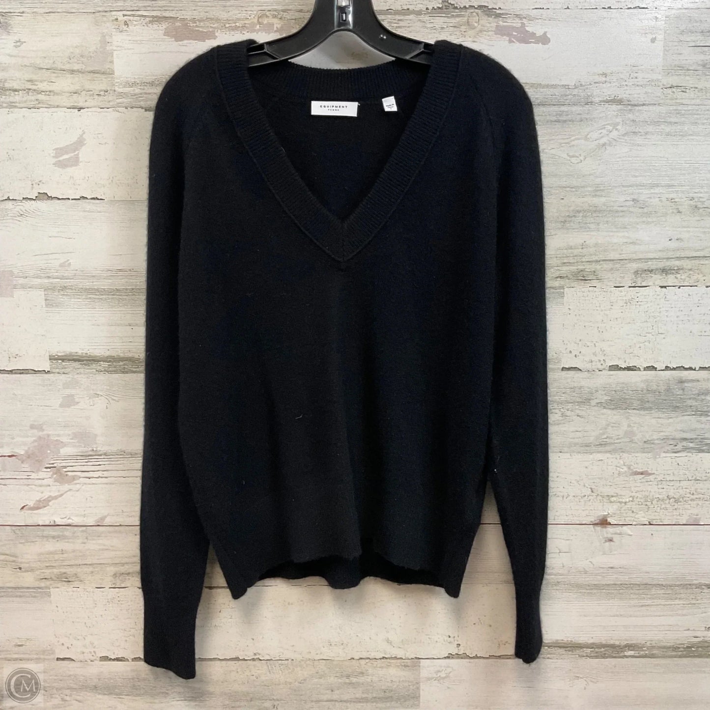 Sweater Cashmere By Equipment In Black, Size: S