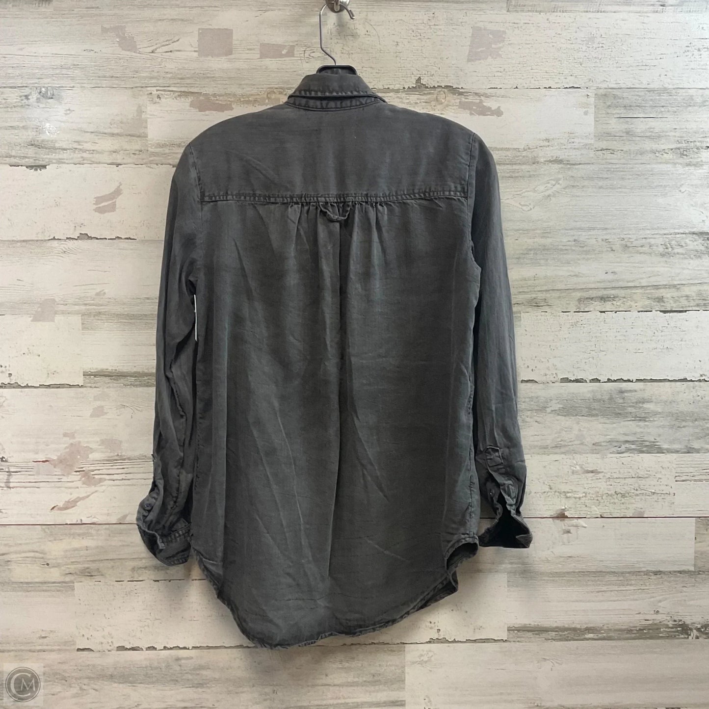 Blouse Long Sleeve By Pilcro In Grey, Size: Xs