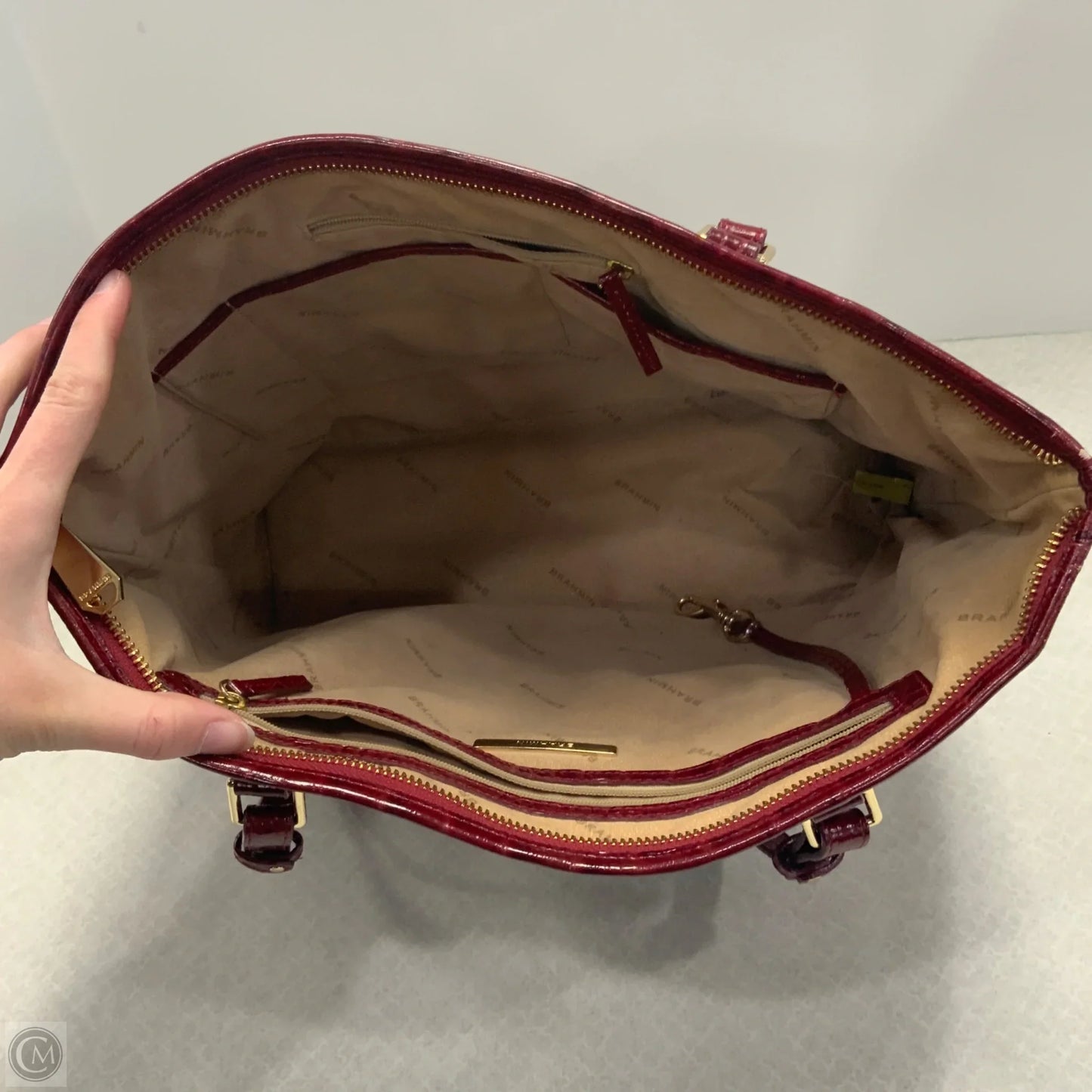 Handbag Designer By Brahmin, Size: Large