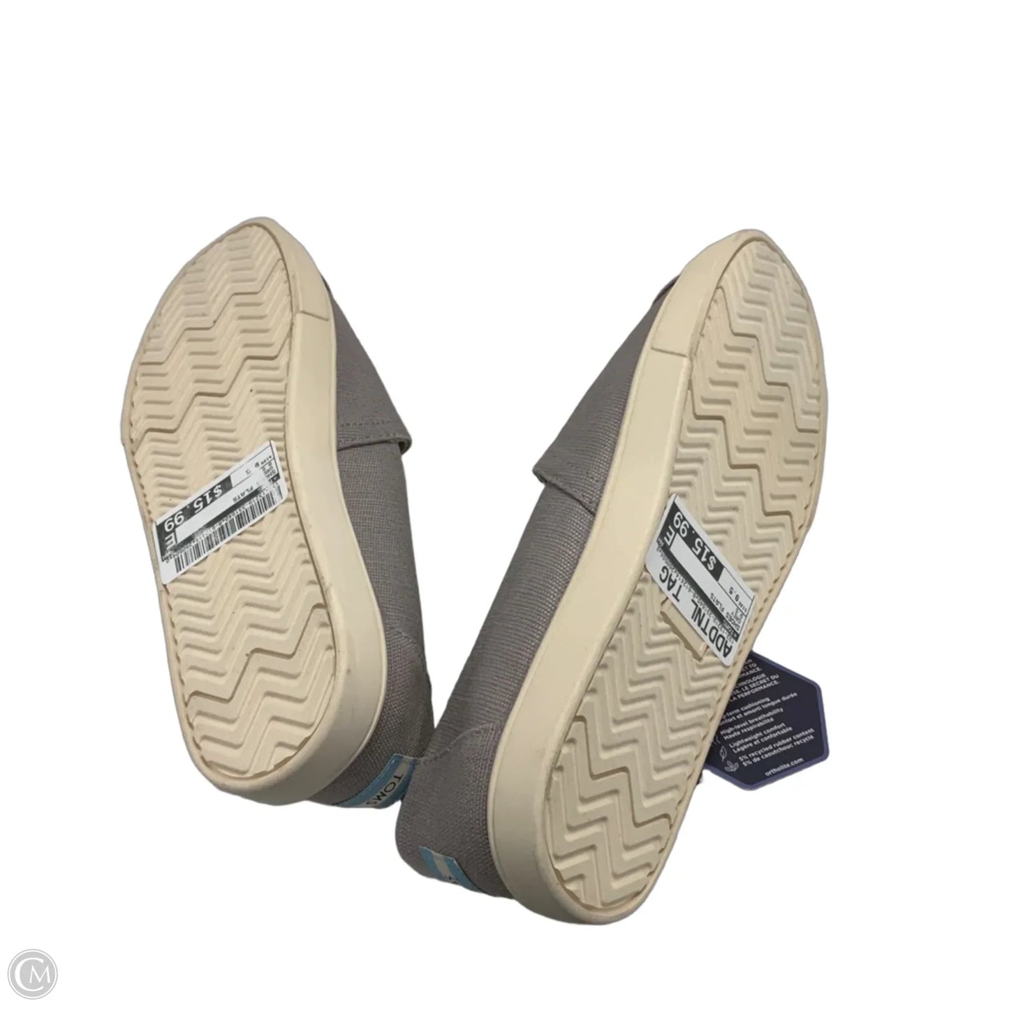 Shoes Flats By Toms In Grey, Size: 9.5