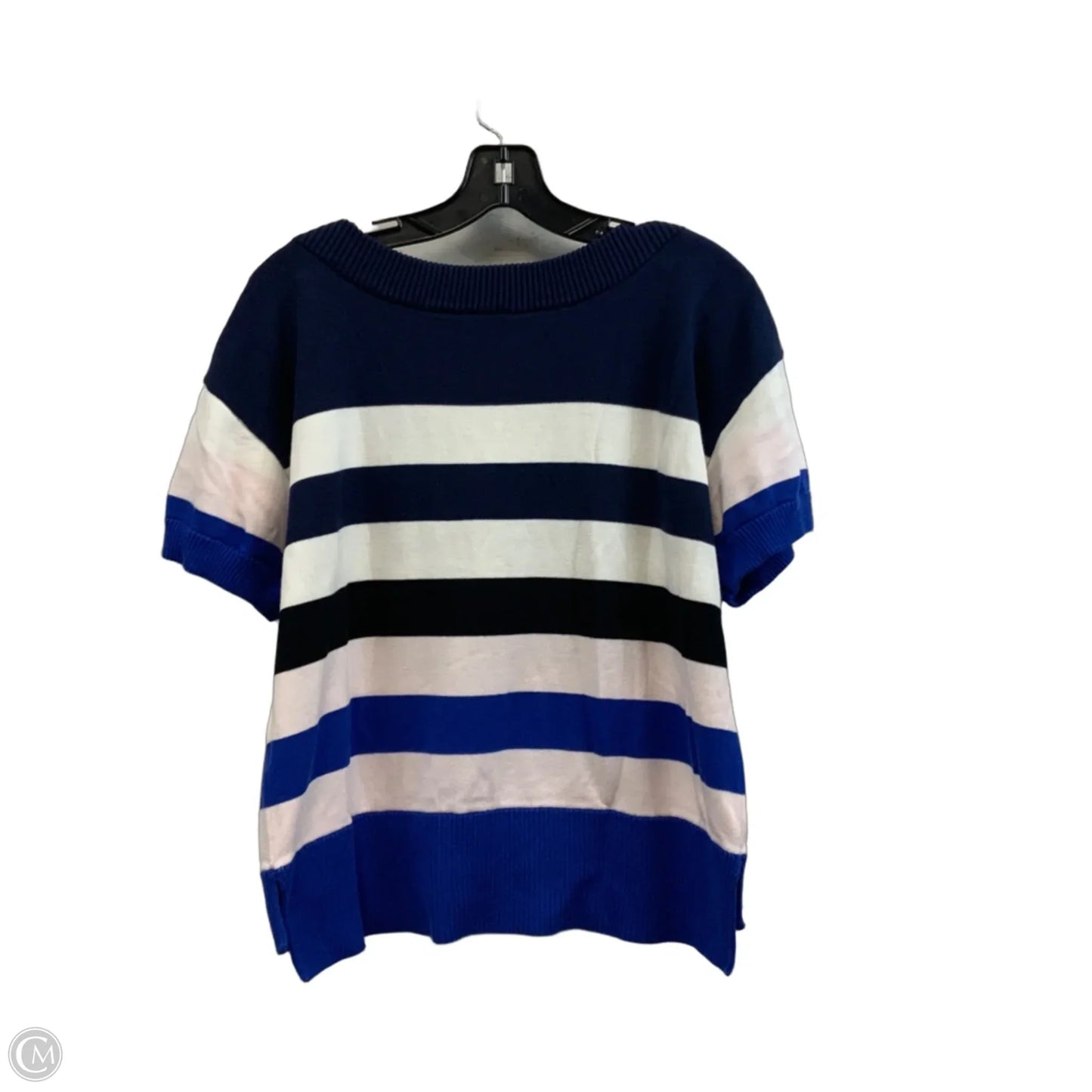 Sweater Short Sleeve By Cabi In Blue, Size: M