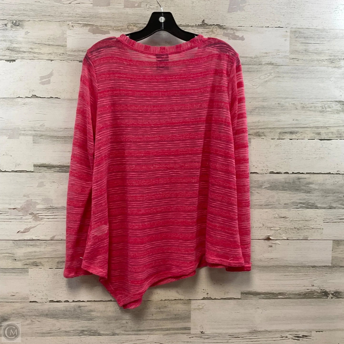 Top Long Sleeve Basic By Bobeau In Pink, Size: L