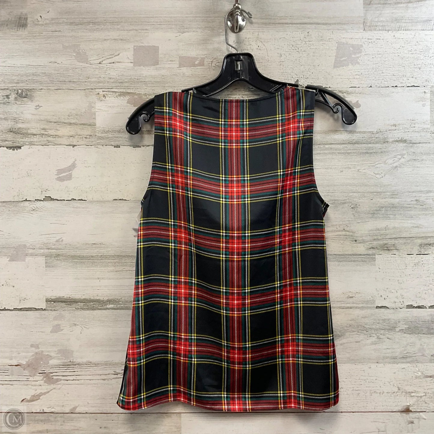 Top Sleeveless Basic By J. Crew In Black & Red, Size: Xxs