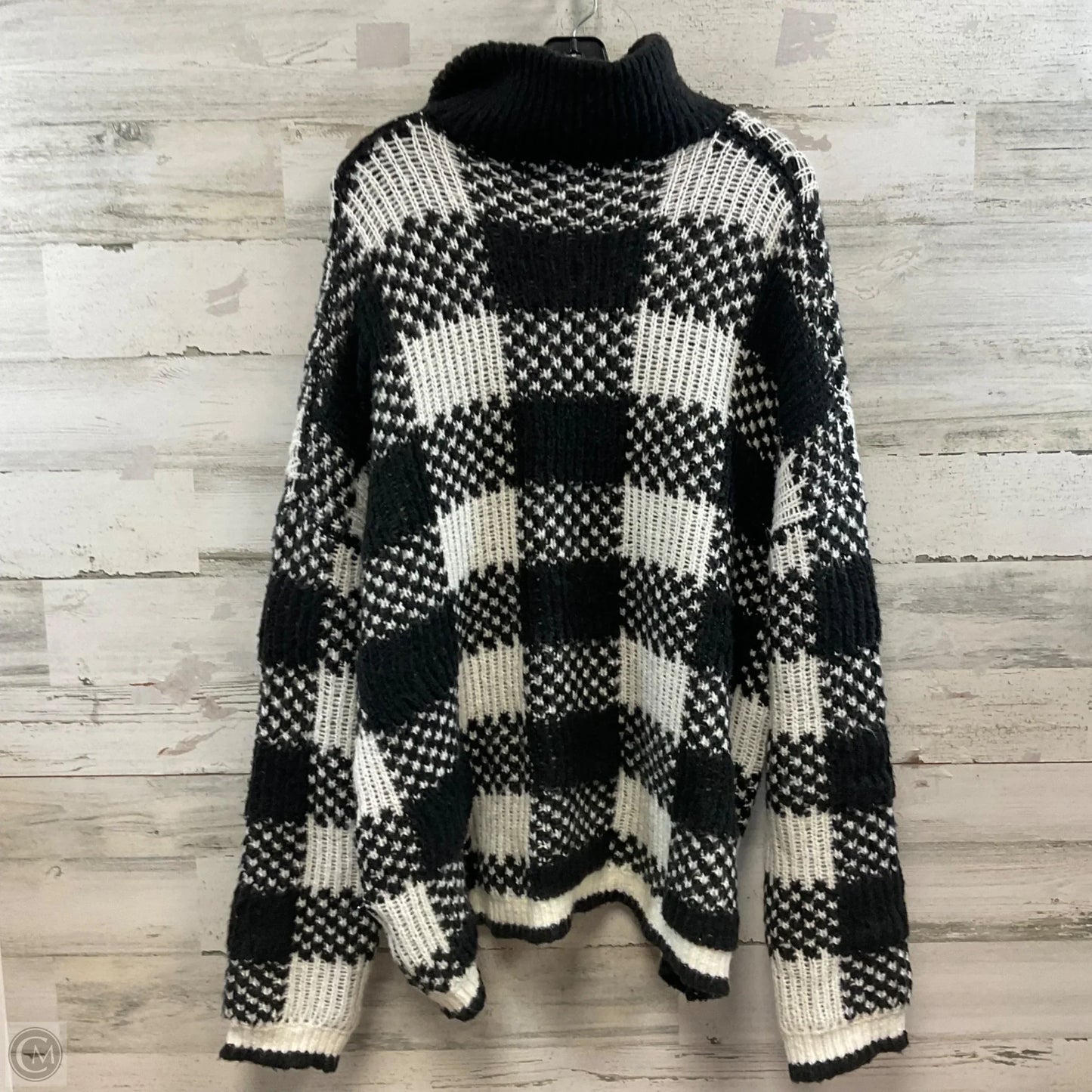 Sweater By Anthropologie In Black & White, Size: L