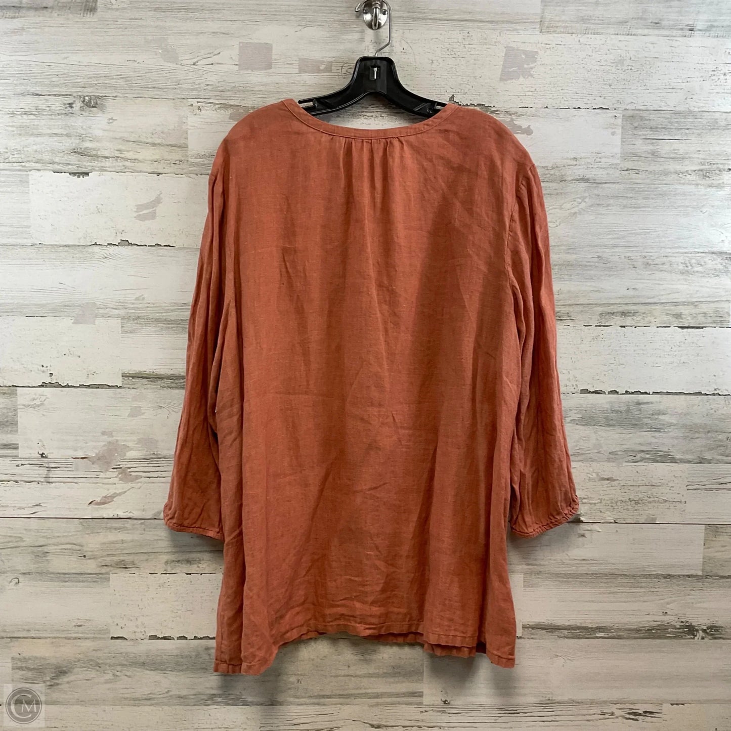 Blouse Long Sleeve By J. Jill In Orange, Size: 3x
