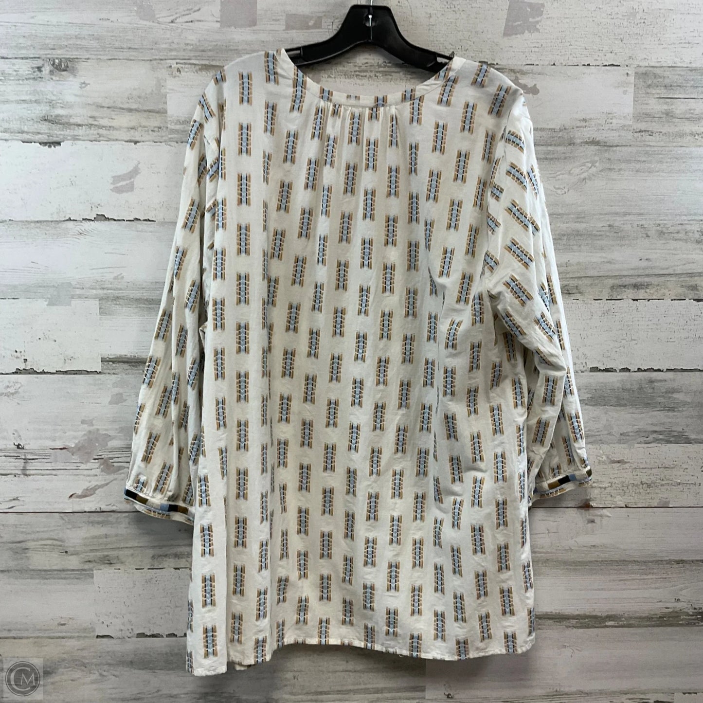 Blouse Long Sleeve By J. Jill In White, Size: 3x