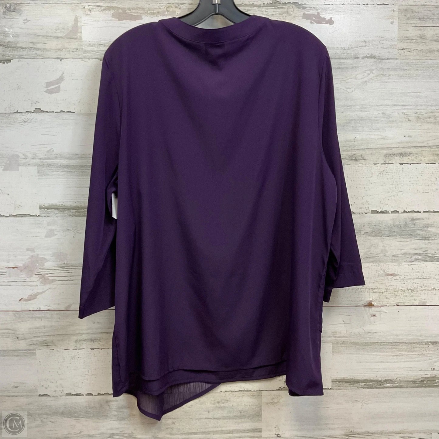 Blouse Long Sleeve By Chicos In Purple, Size: Xl