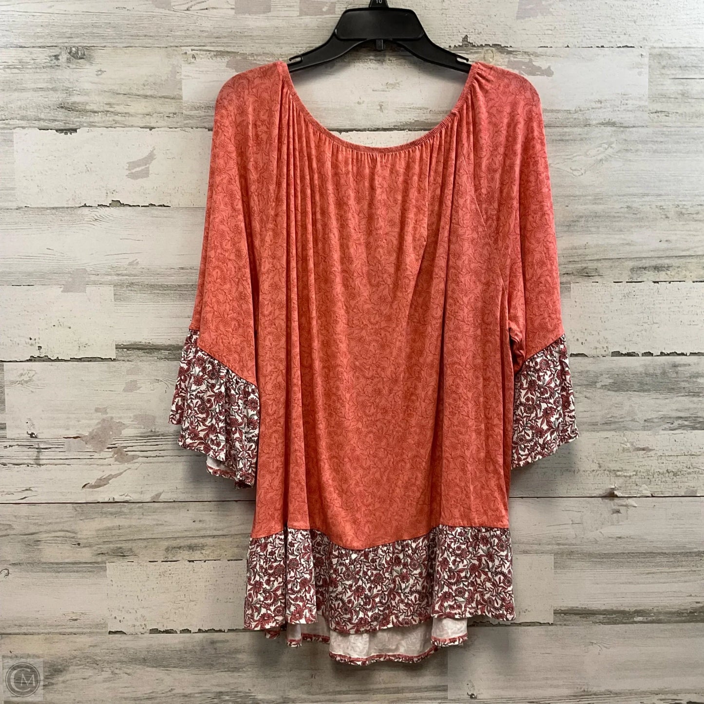 Top Long Sleeve Basic By Style And Company In Orange, Size: 4x
