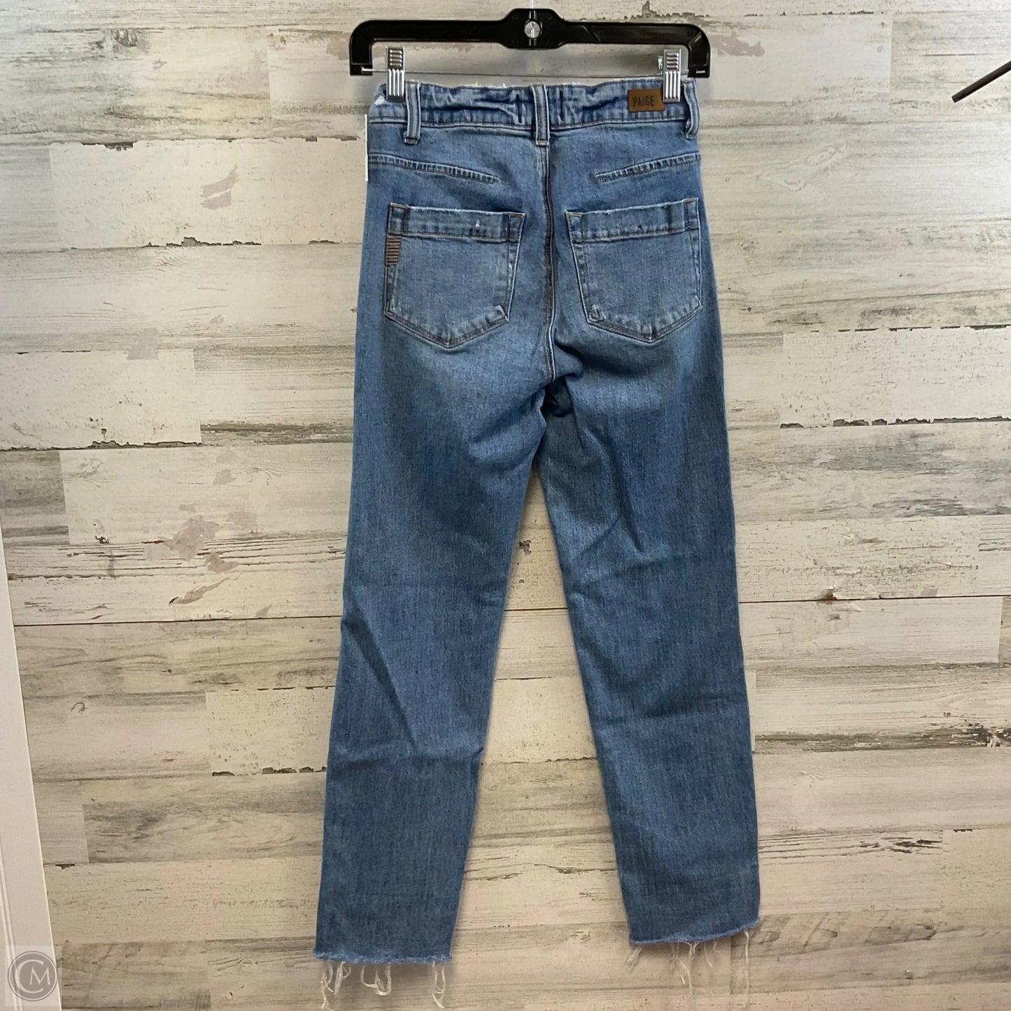 Jeans Straight By Paige In Blue Denim, Size: 0