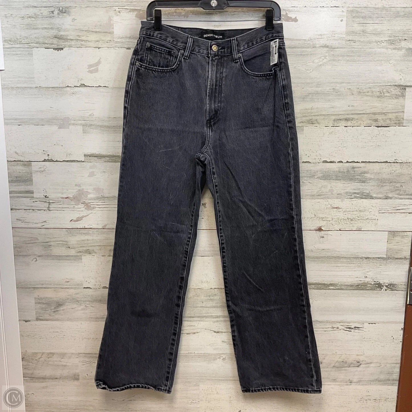 Jeans Straight By Aritzia In Black Denim, Size: 8