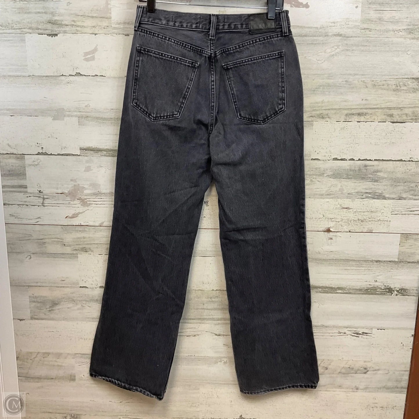 Jeans Straight By Aritzia In Black Denim, Size: 8
