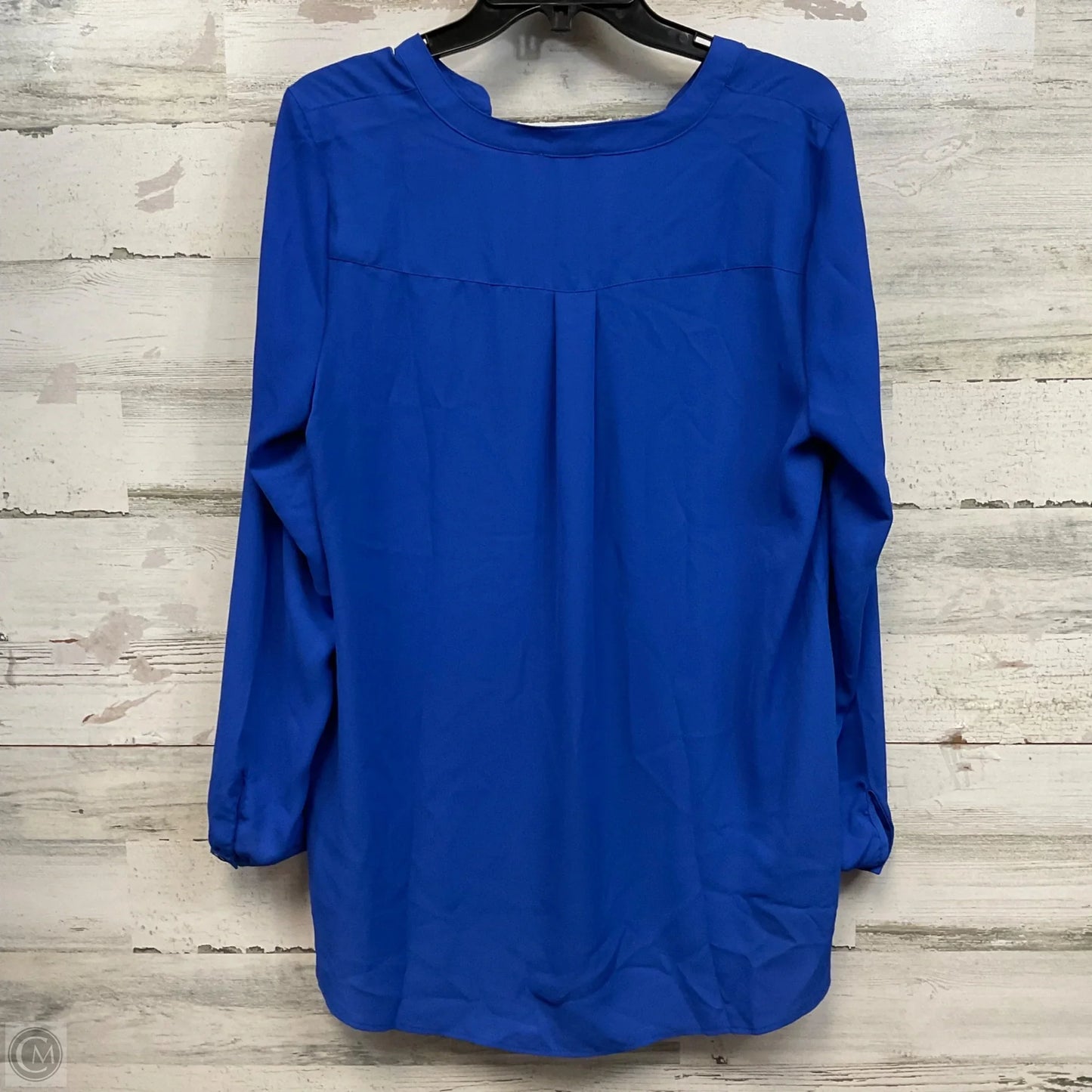 Top Long Sleeve By Adrianna Papell In Blue, Size: L