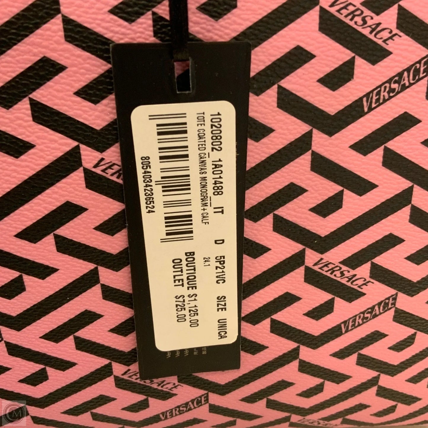 Tote Luxury Designer By Versace, Size: Large