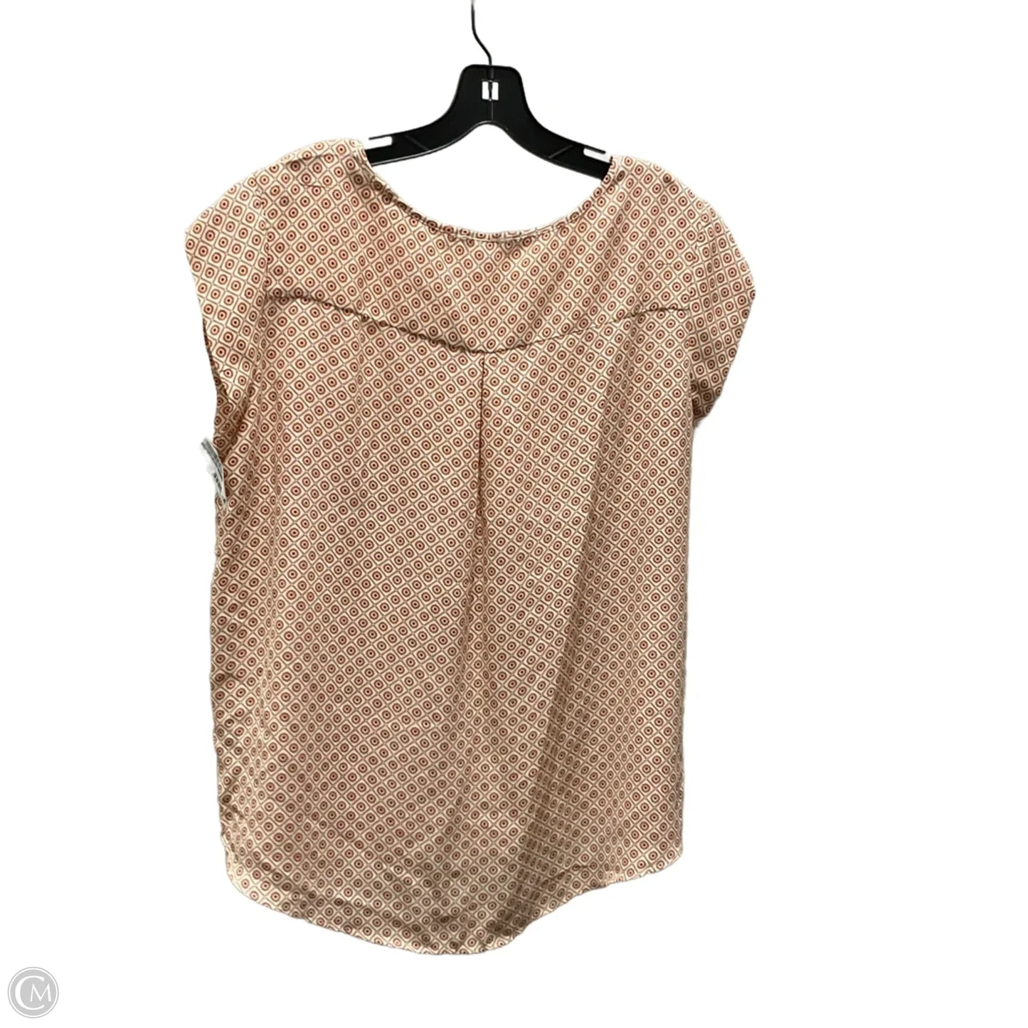 Top Short Sleeve By Carolina Belle In Beige, Size: L
