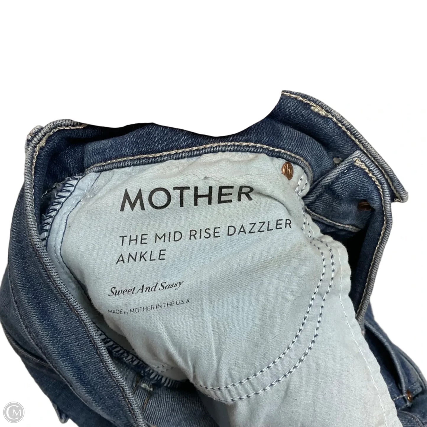 Jeans Skinny By Mother In Blue Denim, Size: 0