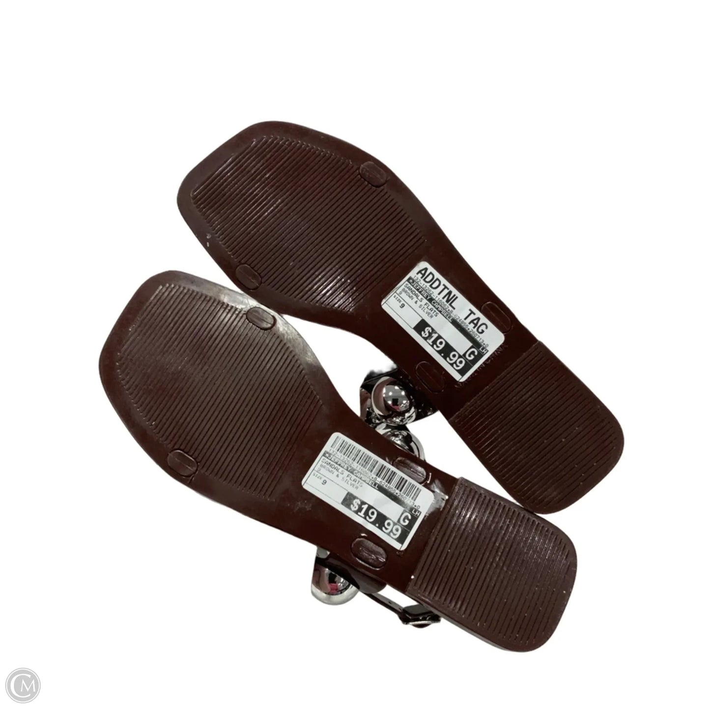 Sandals Flats By Jeffrey Campbell In Brown & Silver, Size: 9