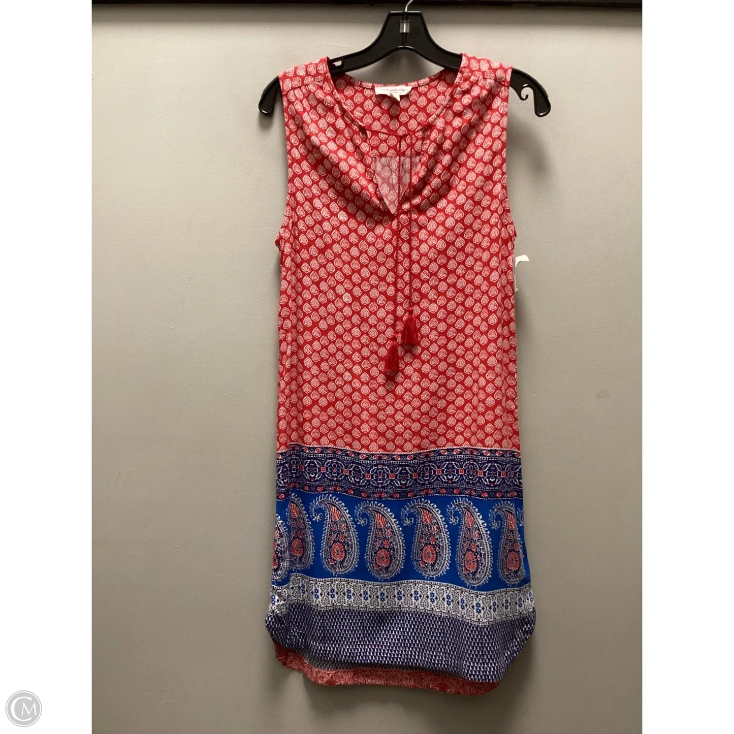 Dress Casual Short By Beachlunchlounge In Blue & Red & White, Size: S