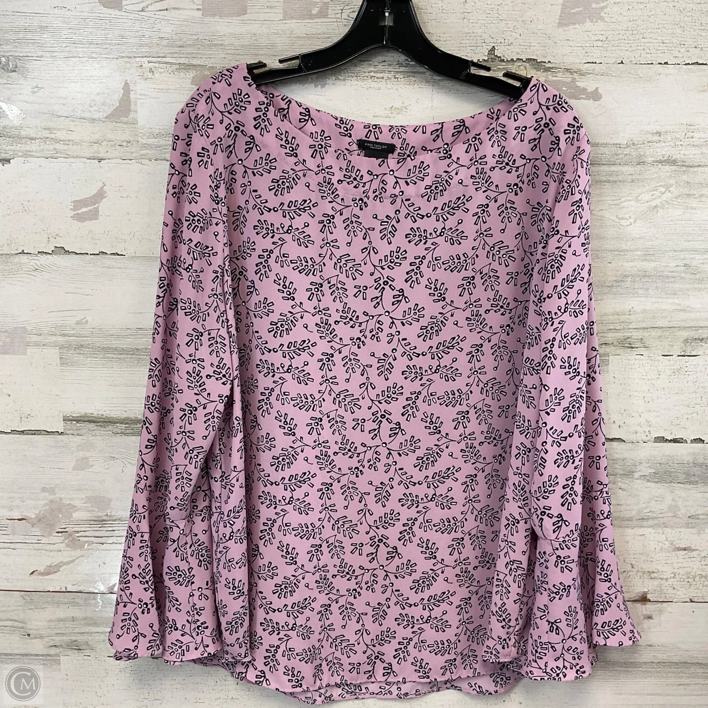 Blouse Long Sleeve By Ann Taylor In Pink, Size: Xl
