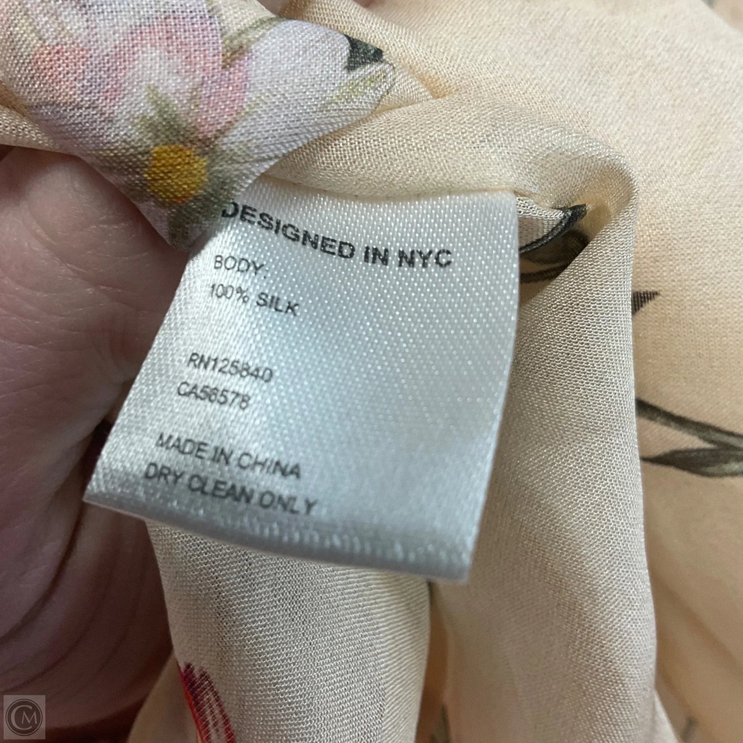 Blouse Long Sleeve By INTERMIX In Peach, Size: S