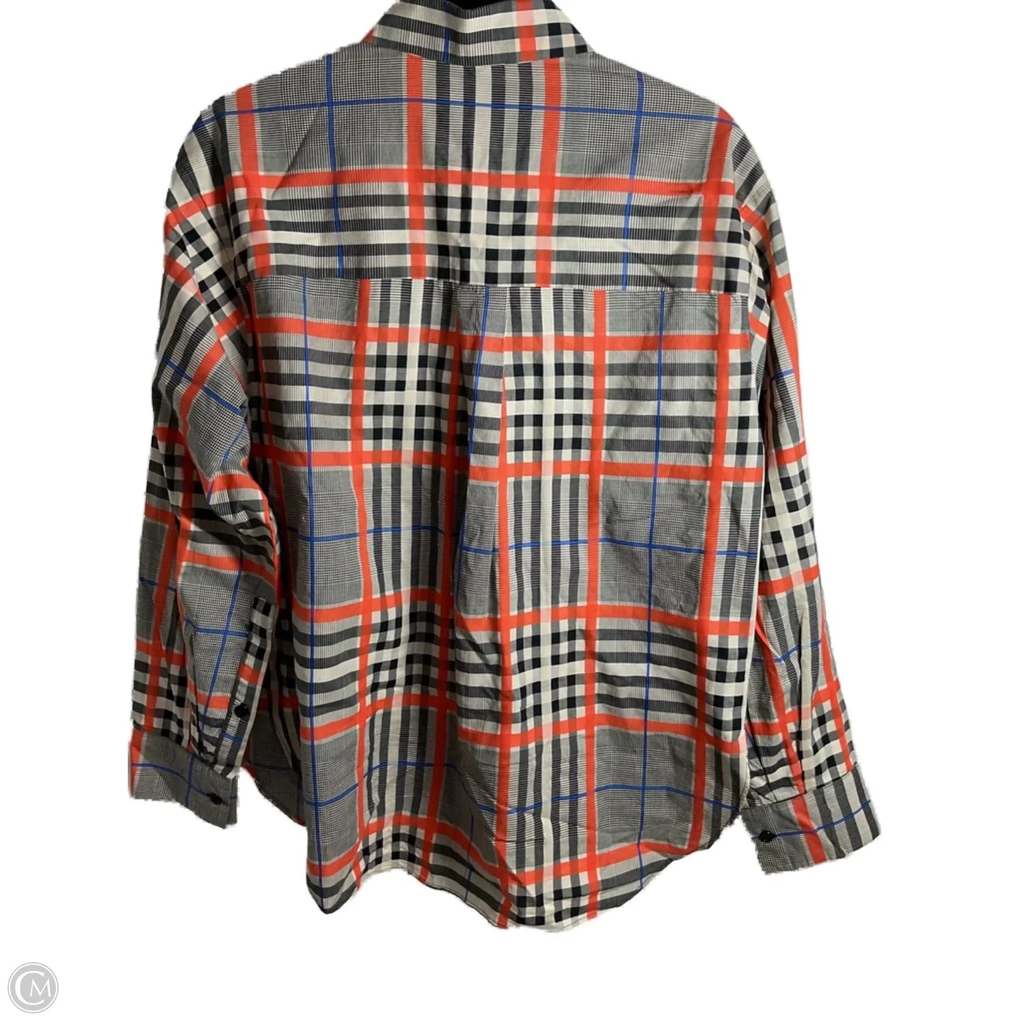 Top Long Sleeve By Zara Women In Checkered Pattern, Size: M