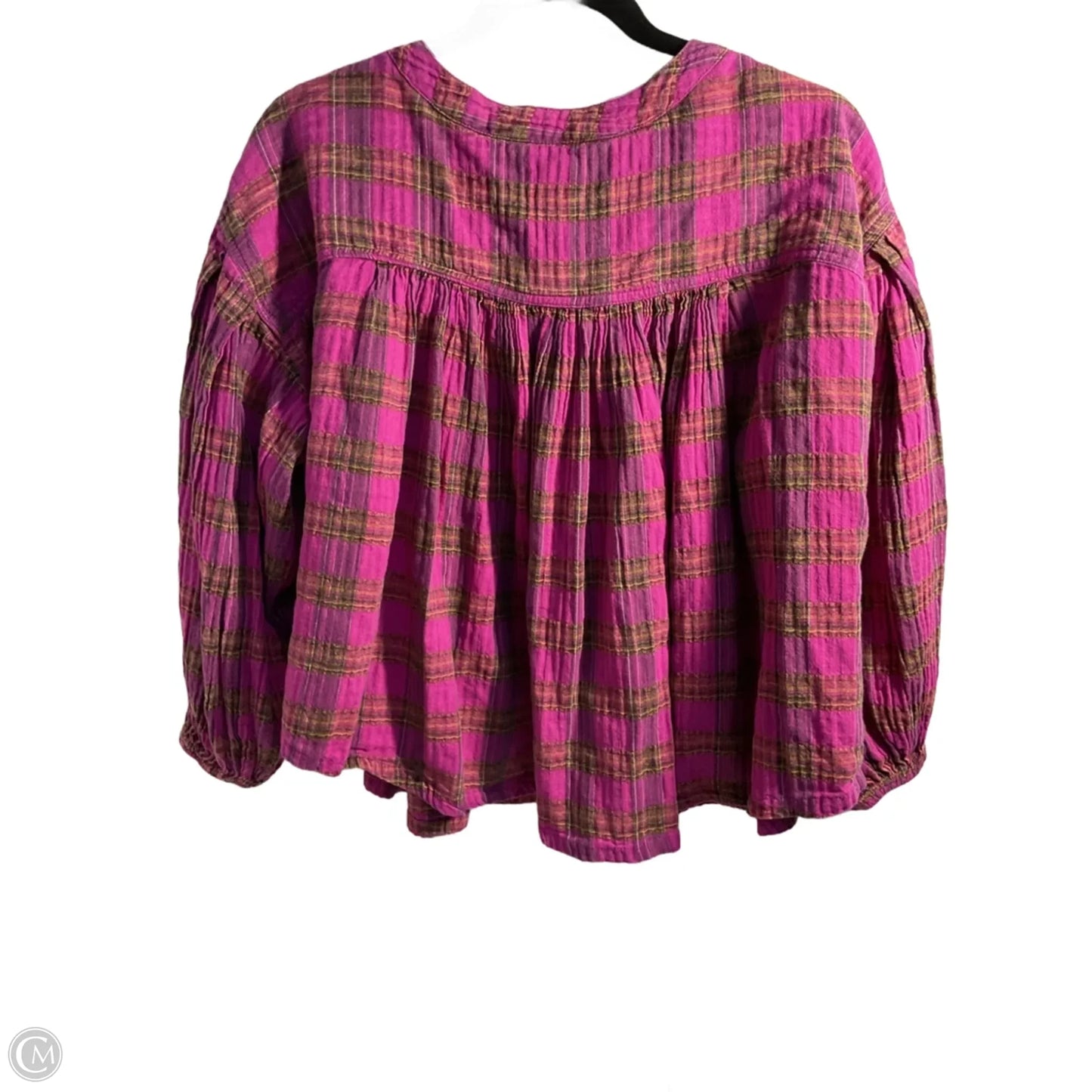 Top Long Sleeve By Free People In Pink, Size: S