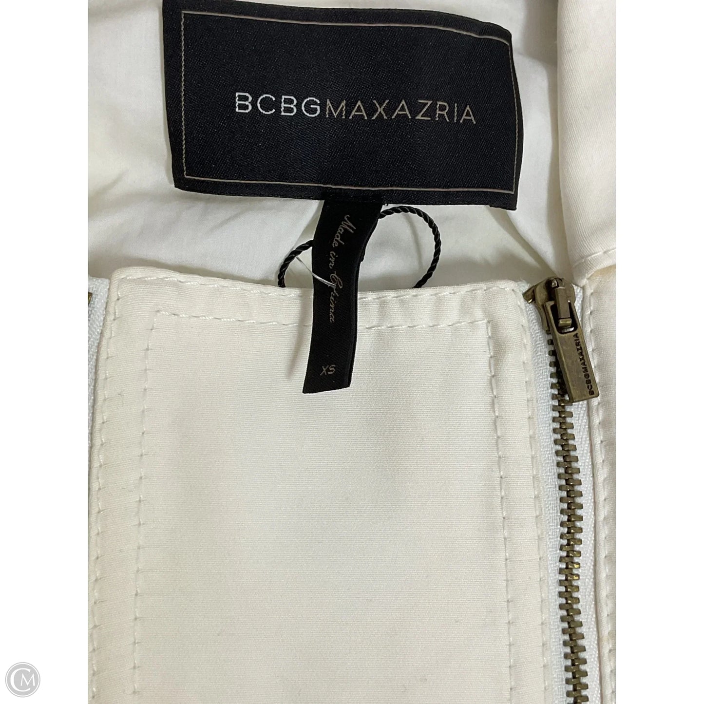 Jacket Moto By Bcbg In Cream & Tan, Size: Xs