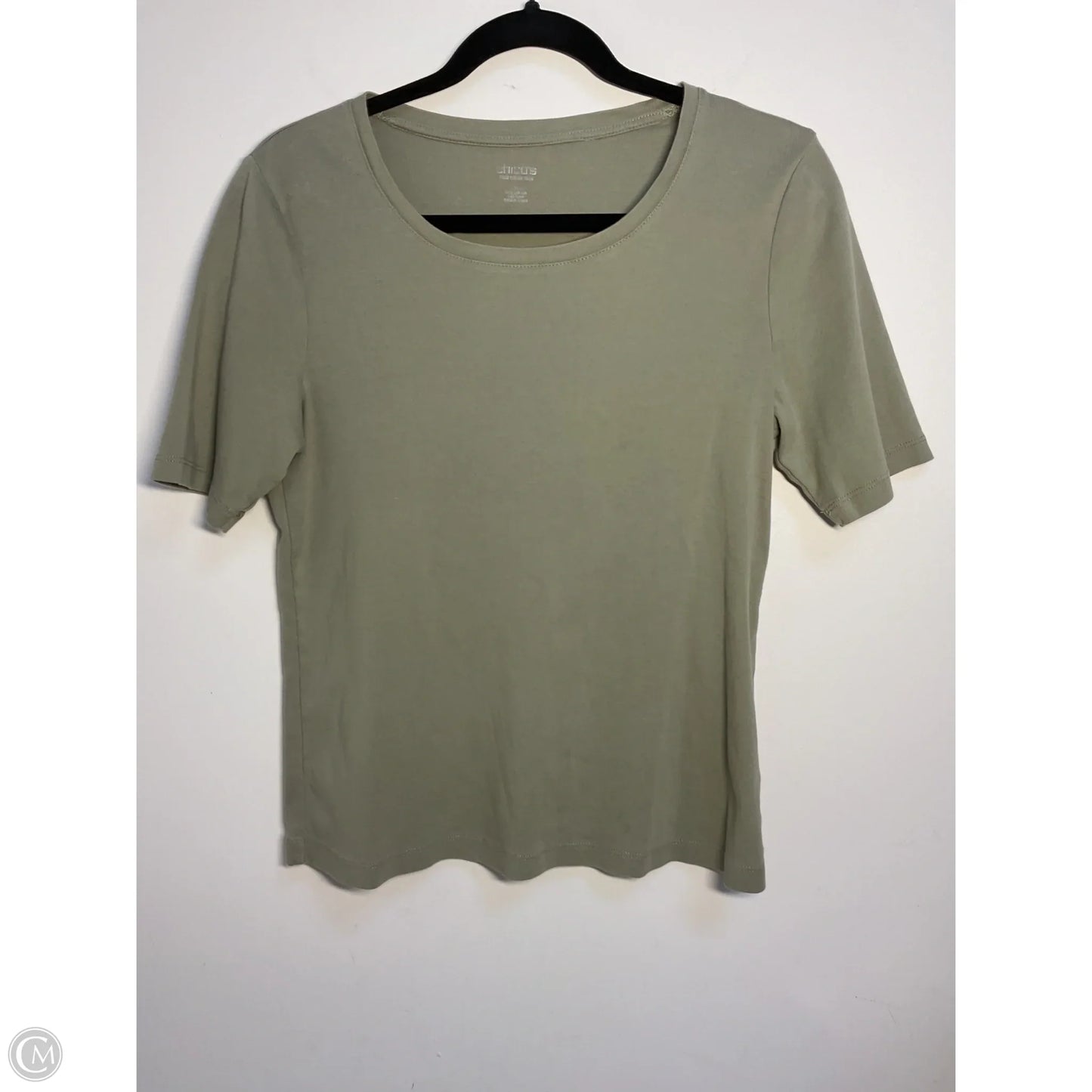 Top Short Sleeve Basic By Chicos In Green, Size: M