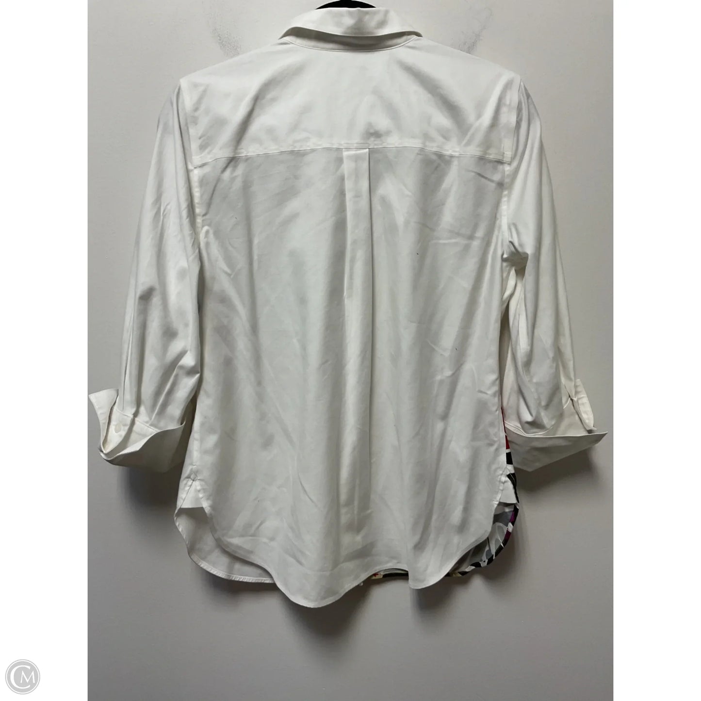 Blouse 3/4 Sleeve By Chicos In White, Size: 6
