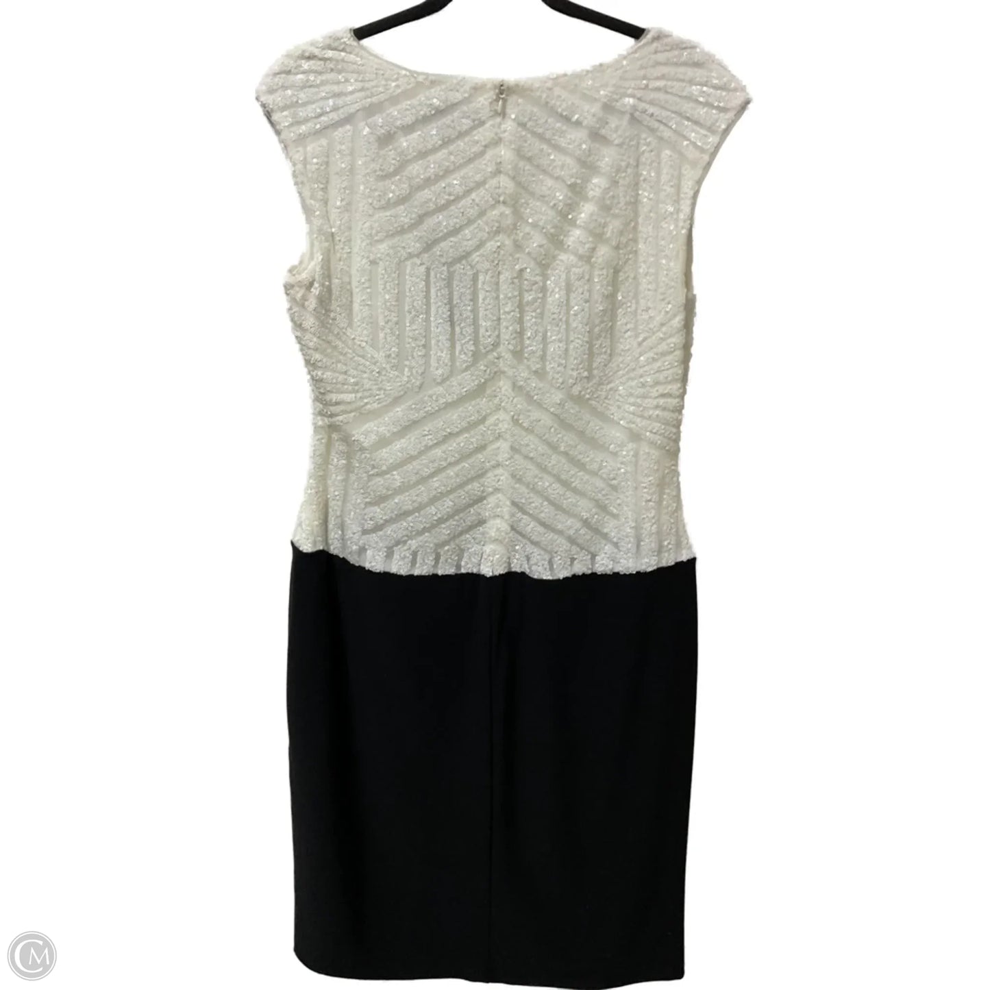 Dress Party Midi By Lauren By Ralph Lauren In Black & White, Size: 12